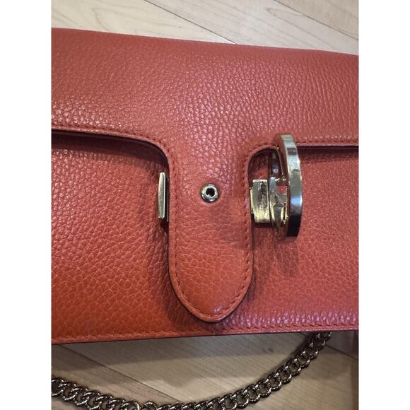 Authenticated Gucci Orange Interlocking Crossbody Leather Bag - Picture 6 of 10